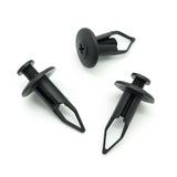 Screw Fit Plastic Rivet, 9mm Hole, 20mm Collar, Black
