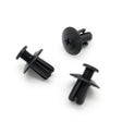 Screw Fit Plastic Rivet, 8mm Hole, 18mm Collar, Black