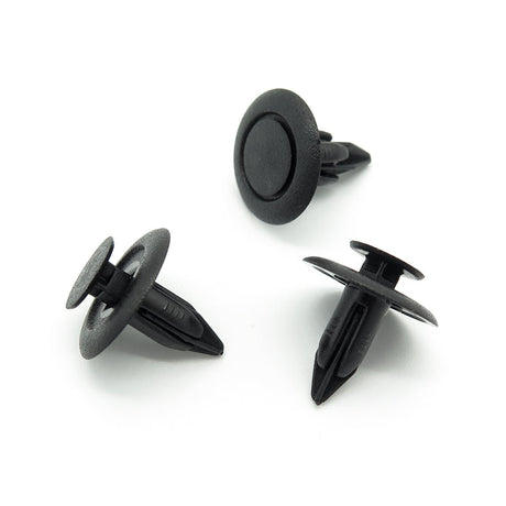 Push Fit Plastic Rivet, 6mm Hole, 18mm Collar, Black