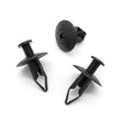 Screw Fit Plastic Rivet, 8mm Hole, 22mm Collar, Black