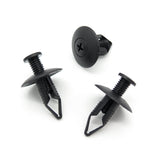 Screw Fit Plastic Rivet, 8mm Hole, 22mm Collar, Black