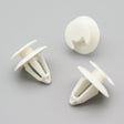 Interior Trim Clip, 8mm Hole, White with Crescent Head