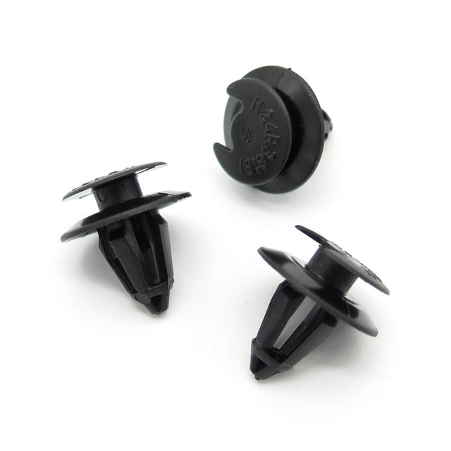 Interior Trim Clip, Black, With Crescent Head