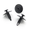 Screw Fit Plastic Rivet, 6.5mm Hole, 22mm Collar, Black