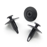 Screw Fit Plastic Rivet, 6.5mm Hole, 22mm Collar, Black