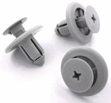 Push Fit Plastic Rivet, 8mm Hole, 20mm Collar, Grey, Easy Release