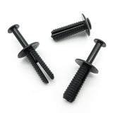 Push Fit Plastic Rivet, 6mm Hole, 15mm Collar, Black