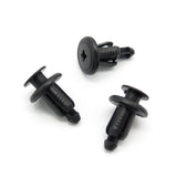 Push Fit Plastic Rivet, 6.5mm Hole, 12mm Collar, Black, Easy Release