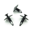 Screw Fit Plastic Rivet, 6mm Hole, 25mm Collar, Black