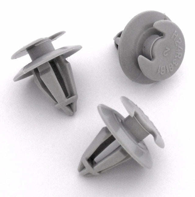Interior Trim Panel Clip, 8mm Hole, Grey