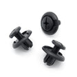 Screw Fit Plastic Rivet, 8mm Hole, 20mm Collar, Black, Type A