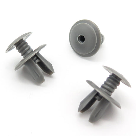 Interior Trim Panel & Lining Clip, Hex Head Design, Mid Grey