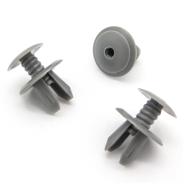 Interior Trim Panel & Lining Clip, Hex Head Design, Mid Grey