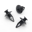 Screw Fit Plastic Rivet, 8mm Hole, 19mm Collar, Black