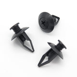 Screw Fit Plastic Rivet, 8mm Hole, 19mm Collar, Black