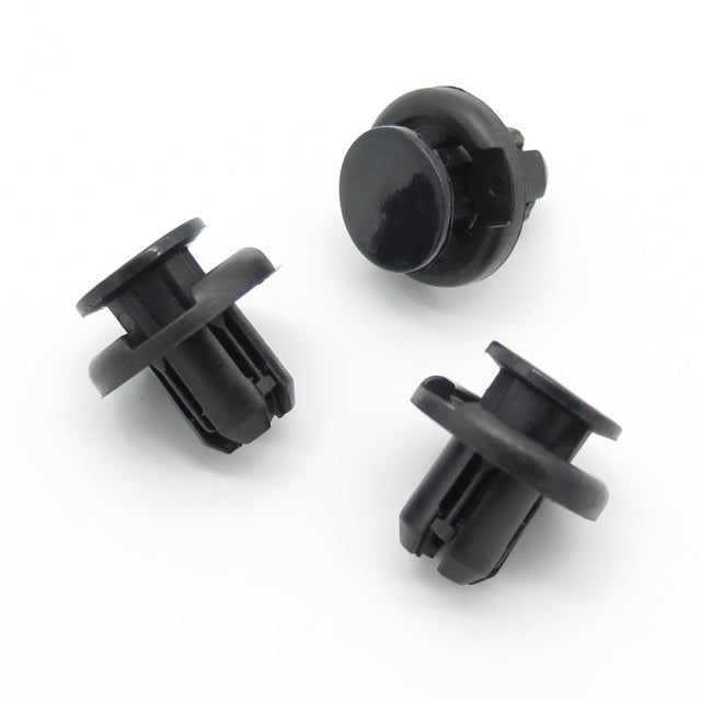 Push Fit Plastic Rivet, 10mm Hole, 19mm Collar, Short Stemmed