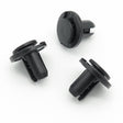Push Fit Plastic Rivet, 10mm Hole, 20mm Collar, Black, Type