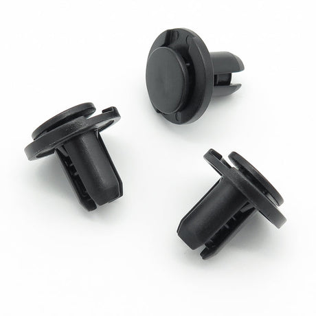Push Fit Plastic Rivet, 10mm Hole, 20mm Collar, Black, Type