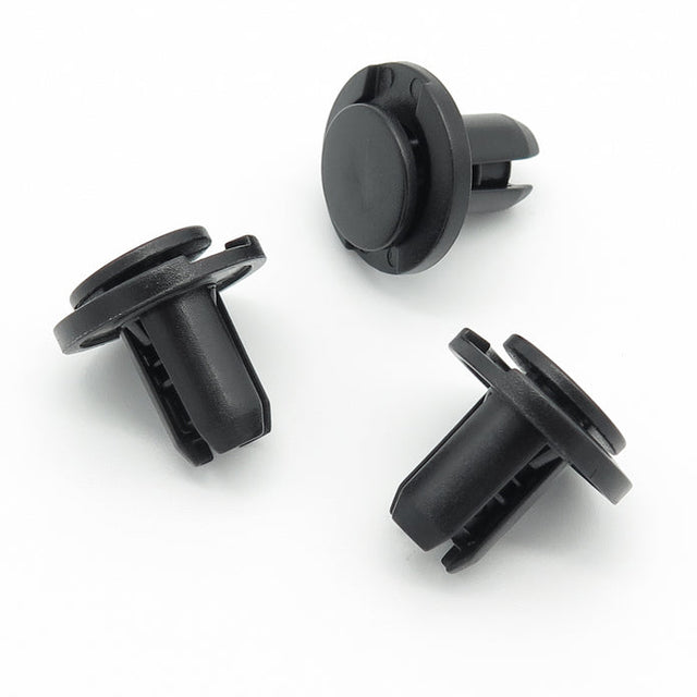 Push Fit Plastic Rivet, 10mm Hole, 20mm Collar, Black, Type