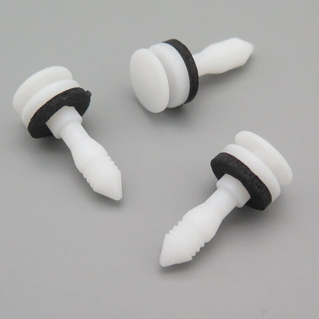 Interior Trim Panel Clip, White with Washer