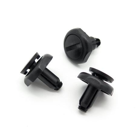 Push Fit Plastic Rivet, 7mm Hole, Black