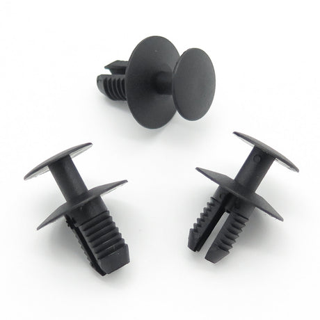 Push Fit Plastic Rivet, 8mm, Black,