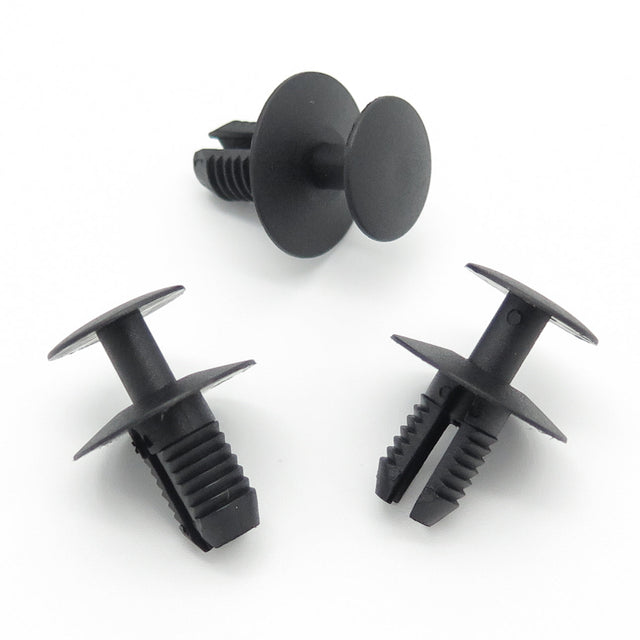 Push Fit Plastic Rivet, 8mm, Black,