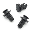 Push Fit Plastic Rivet, 10mm Hole, 20mm Collar, Black, Type B