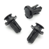 Push Fit Plastic Rivet, 10mm Hole, 20mm Collar, Black, Type B