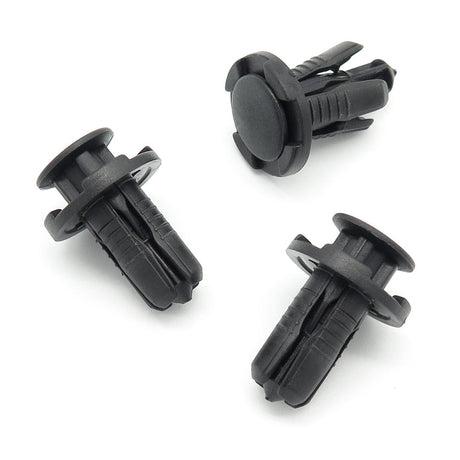 Push Fit Plastic Rivet, 10mm Hole, 20mm Collar, Black, Type B