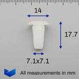 Screw Grommet, 4mm Screw, 7.5x7.5mm Hole - image 2