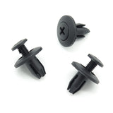 Screw Fit Plastic Rivet, 6mm Hole, 15mm Collar, Black