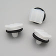 Plastic Trim & Moulding Clip, White with Washer