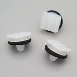 Plastic Trim & Moulding Clip, White with Washer