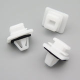 Plastic Trim & Moulding Clip, White with Washer