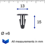 Plastic Fastener, Cowl & Seal Trim Clip - image 2