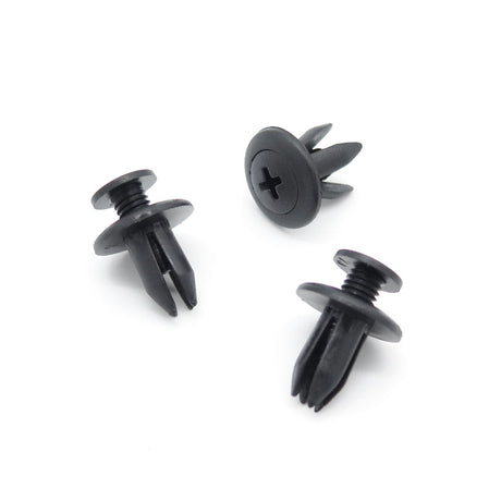 Screw Fit Plastic Trim Clip, Black