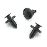 Push Fit Plastic Trim Clip, 8mm Hole, Black