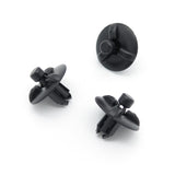 Plastic Push Fit Rivet, 7mm Hole, 19mm Collar, Black