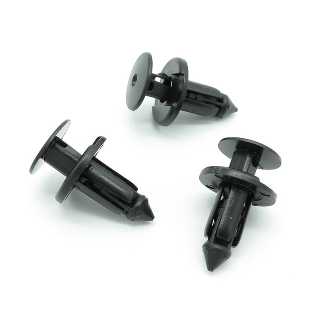Push Fit Plastic Rivet, 9mm Hole , Black