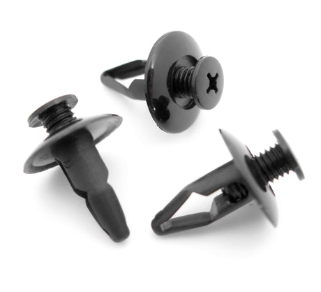 Screw Fit Plastic Rivet, Black