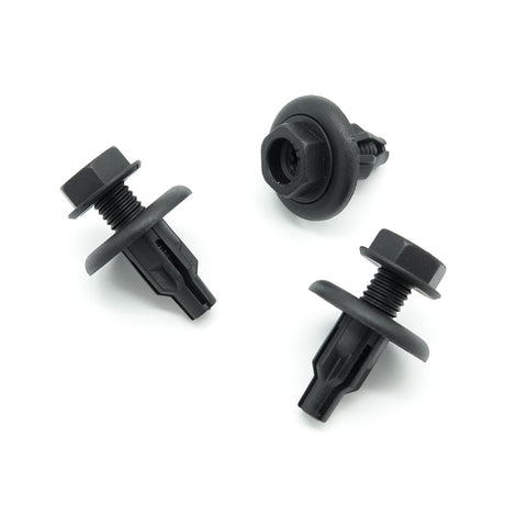 Plastic Screw Fit Rivet, 8mm Hole, 20mm Collar, Bolt Head