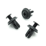 6mm Screw Fit Plastic Rivet, Black