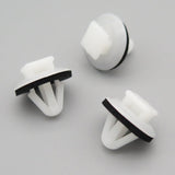 Moulding Clip, Square Head, White with Washer