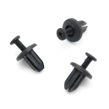 Screw Fit Rivet, 7mm Square Hole, Black