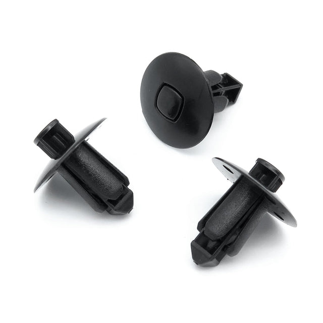 Push Fit Plastic Rivet, 8mm Hole, Black