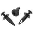 Screw Fit Plastic Fastener, 6.5mm Hole, Black