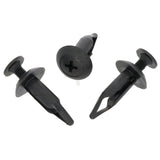 Screw Fit Plastic Fastener, 6.5mm Hole, Black