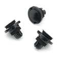 Push Fit Expanding Plastic Rivet, Black with Foam Washer