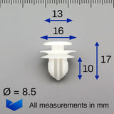 Moulding Clip, White - image 2